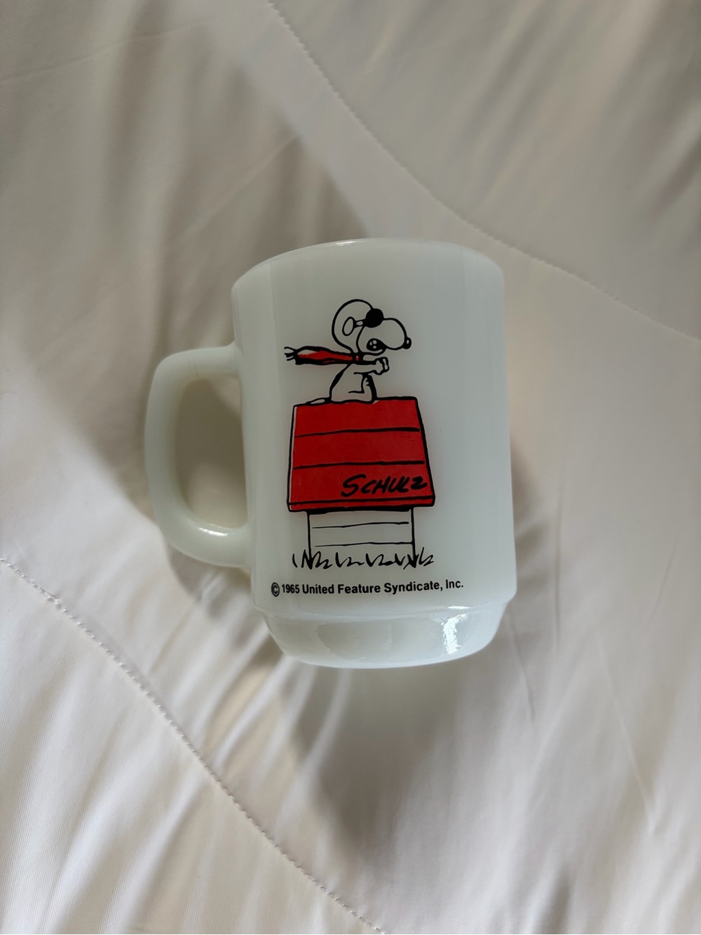Vintage Snoopy Red Baron Anchor Hocking Mug